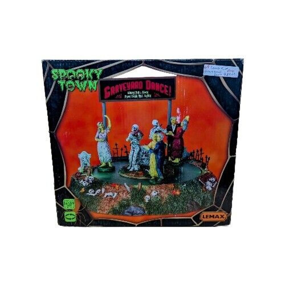 Lemax 34601 GRAVEYARD DANCE Spooky Town Animated Halloween Decor Vtg NIB